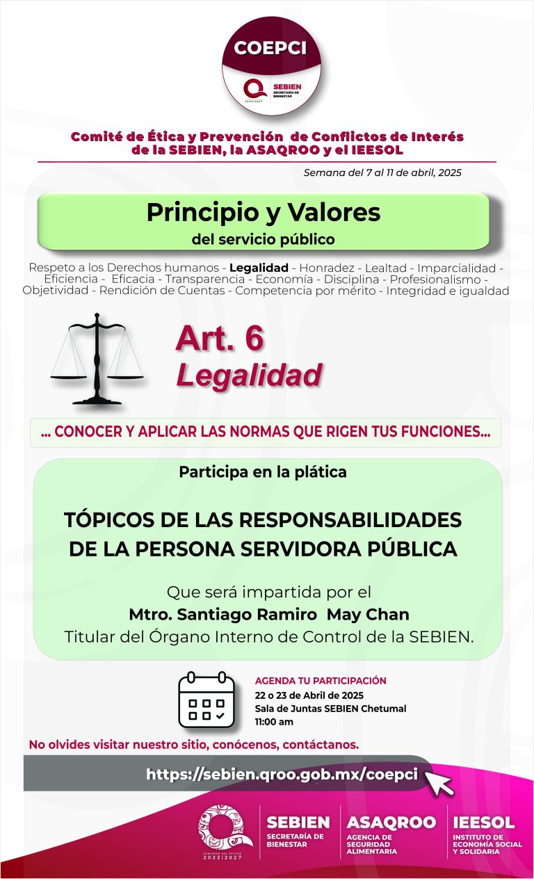 Principios y Valores: Legalidad