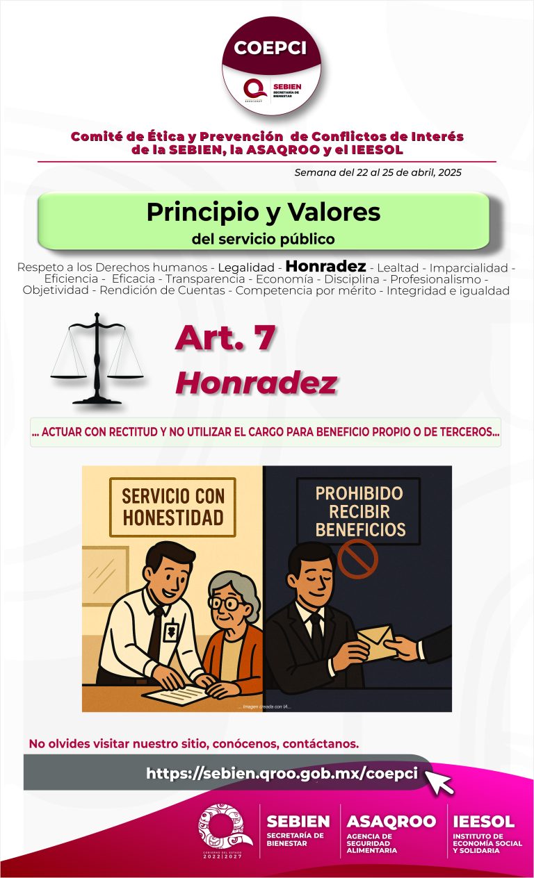Principios y Valores: Honradez